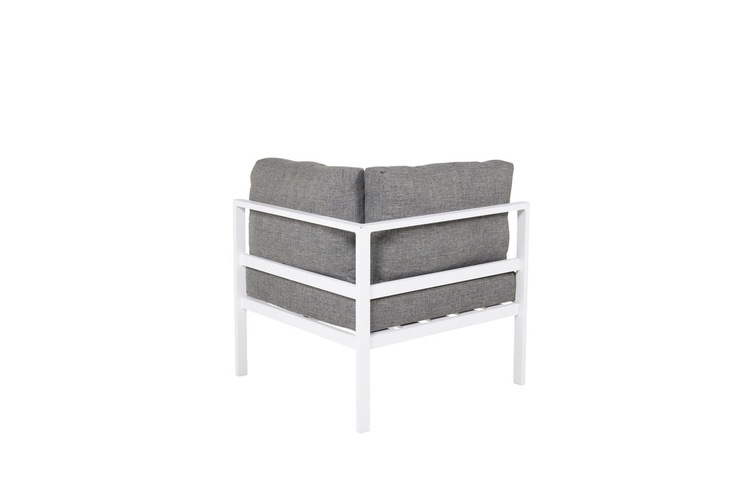 Venture Home Copacabana Corner Part - White Alu / Grey Cushion