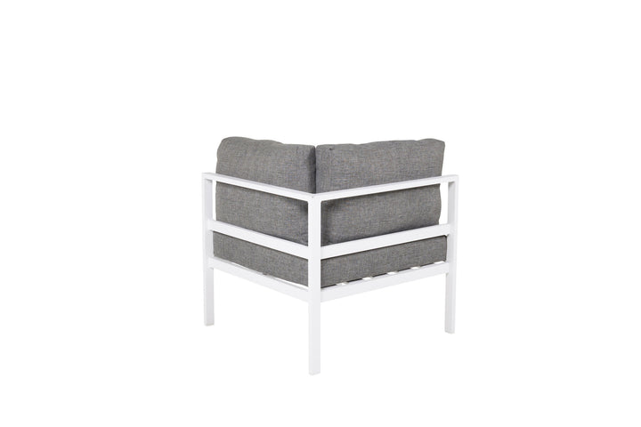 Venture Home Copacabana Corner Part - White Alu / Grey Cushion