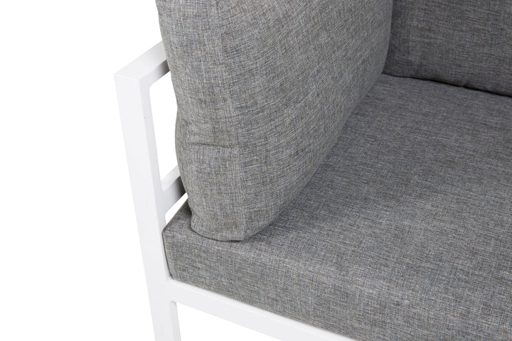 Venture Home Copacabana Corner Part - White Alu / Grey Cushion