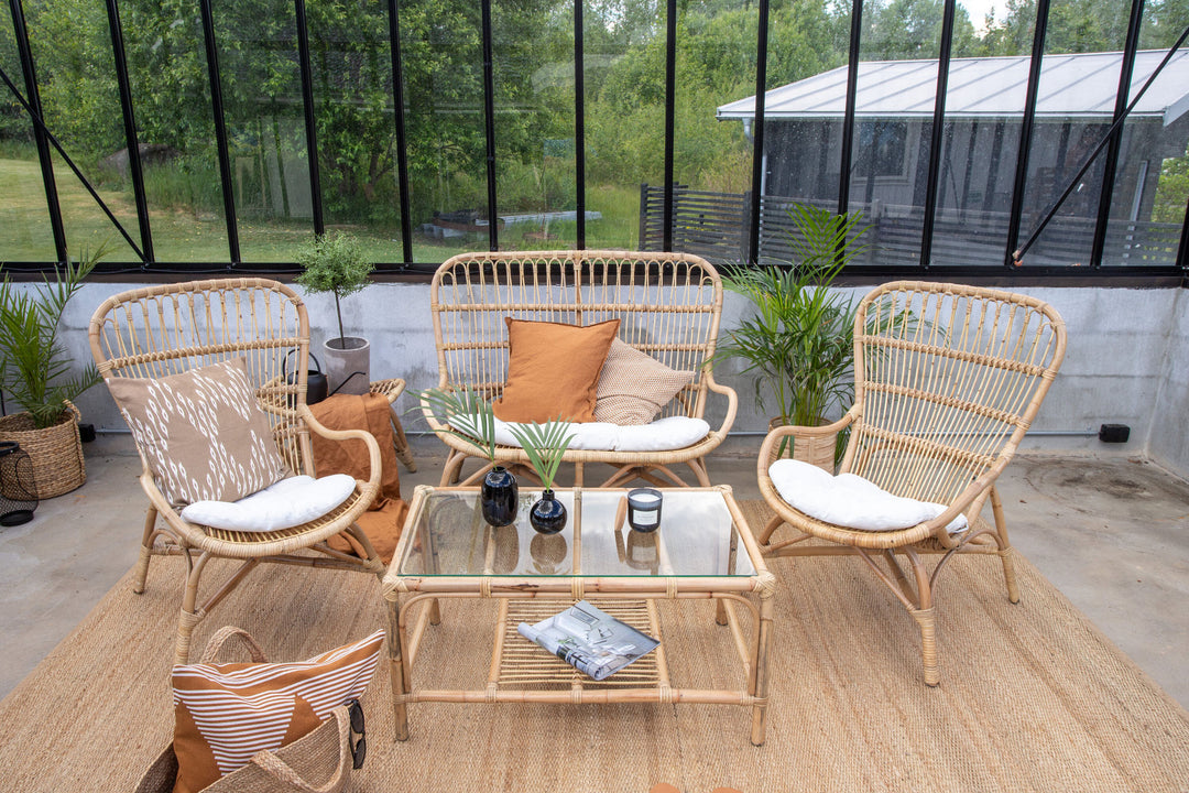 Venture Home Ella Lounge Set (3+2+1) Rattan / Offwhite Cushion