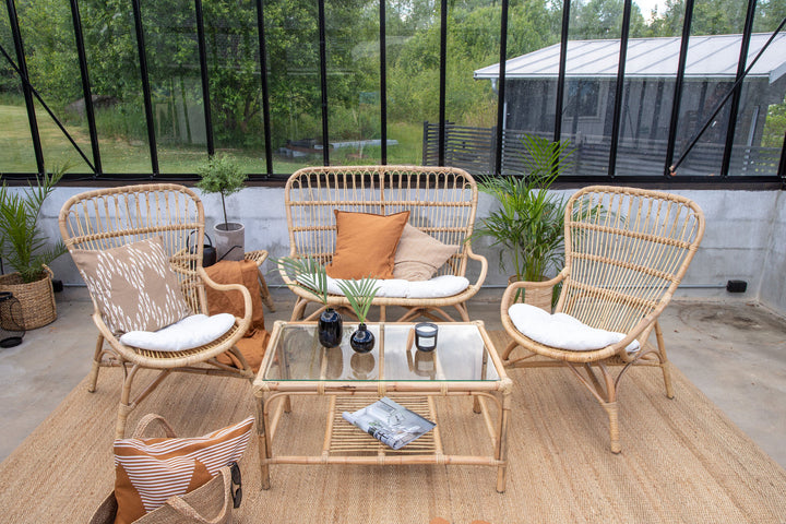 Venture Home Ella Lounge Set (3+2+1) Rattan / Offwhite Cushion
