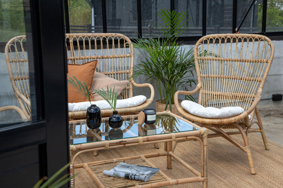 Venture Home Ella Lounge Set (3+2+1) Rattan / Offwhite Cushion