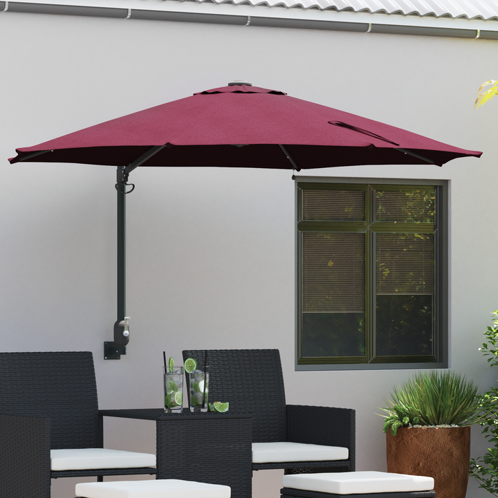 Havesol Bordeaux Rød 248 x 248 x 148 cm Polyester og Stål