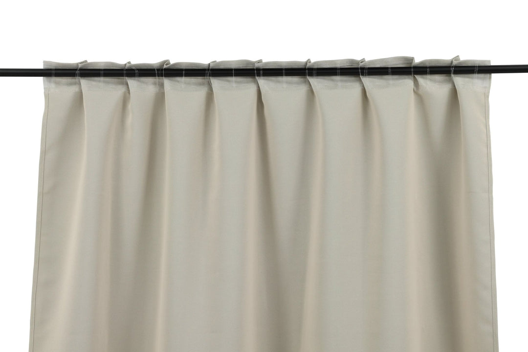 Venture Home Evelyn Curtain Polyester blackout - Beige - 135*290 - Multi tape