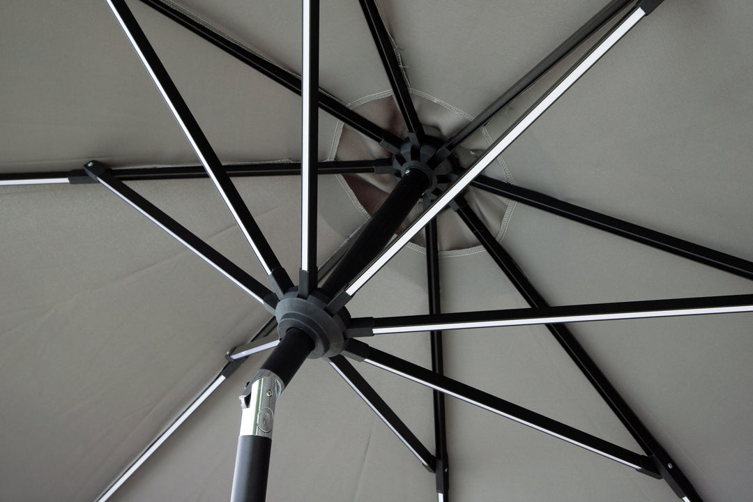 Venture Home Sabal - Umbrella with LED- Grey - - 270cm