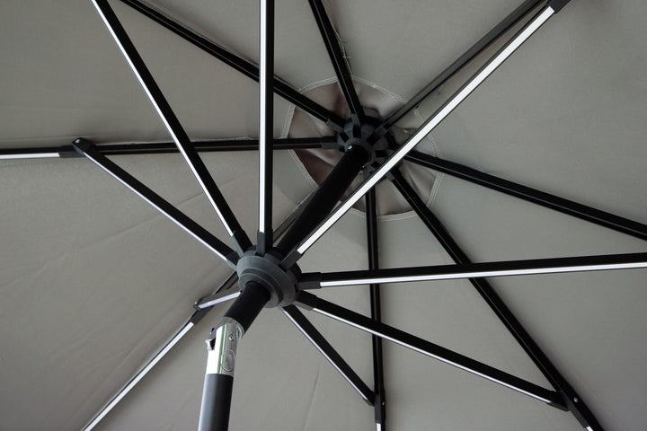 Venture Home Sabal - Umbrella with LED- Grey - - 270cm