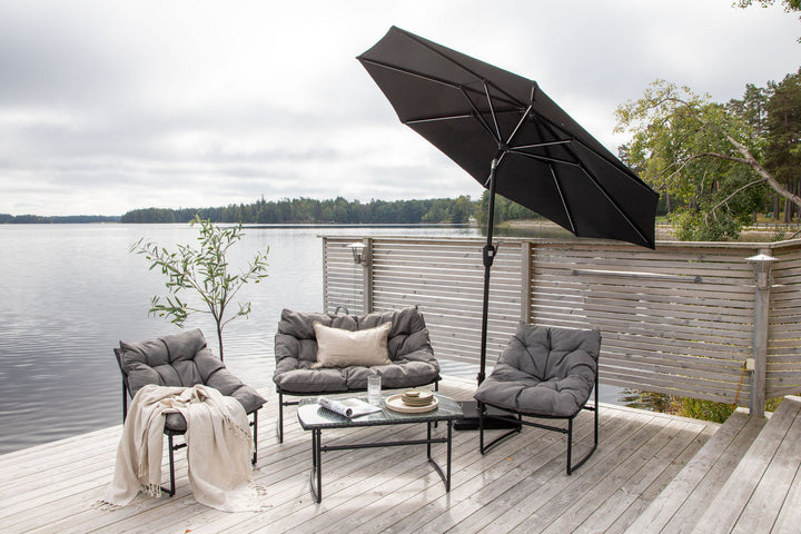 Venture Home Sabal - Umbrella with LED- Black - - 270cm