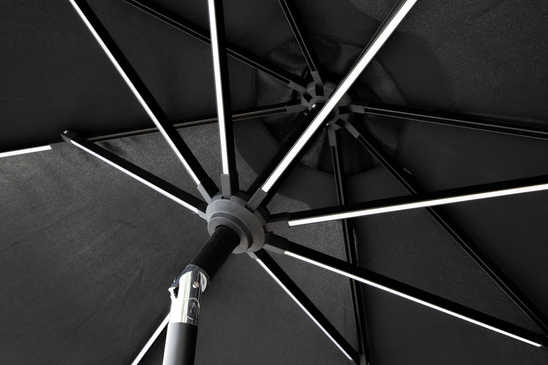 Venture Home Sabal - Umbrella with LED- Black - - 270cm