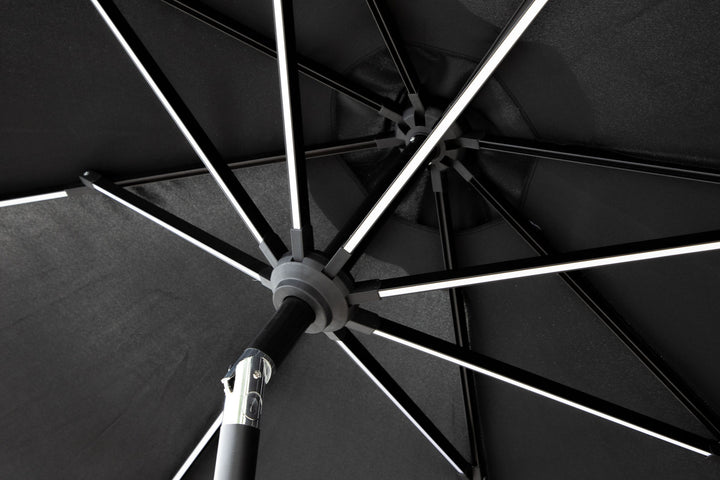 Venture Home Sabal - Umbrella with LED- Black - - 270cm