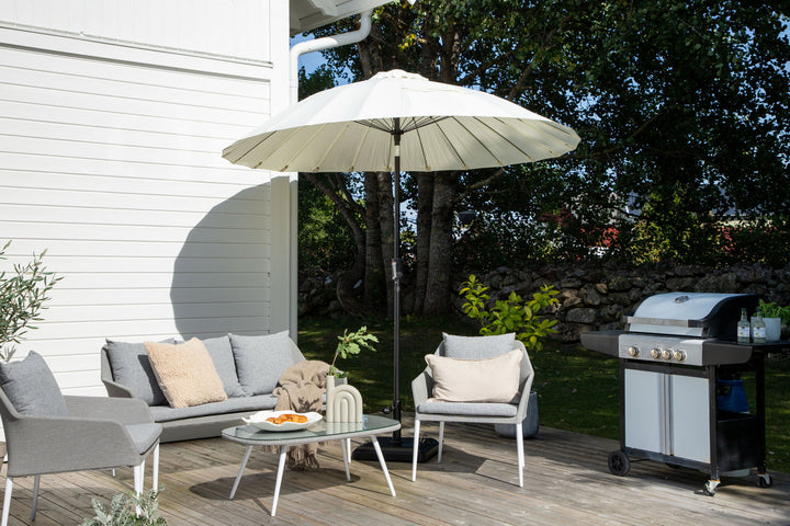 Venture Home Palmetto - Umbrella w. tilt- White - - 270cm