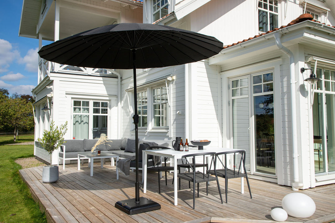 Venture Home Palmetto - Umbrella w. tilt- Black - - 270cm
