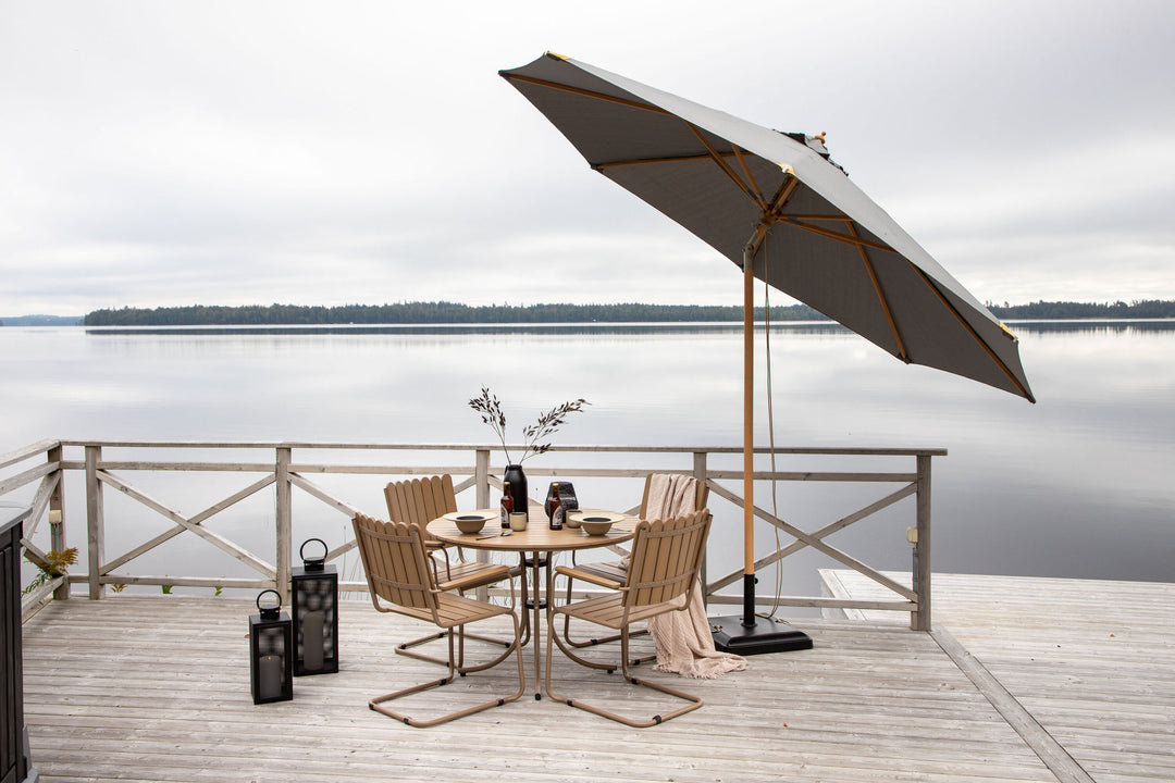 Venture Home Nypo - Umbrella w. tilt- Grey - - 330cm