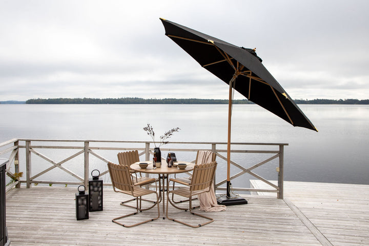 Venture Home Nypo - Umbrella w. tilt- Black - - 330cm