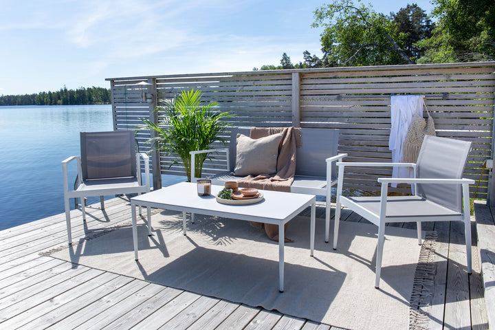 Venture Home Break - Sofa set- White / Grey - Aluminium / Textilene -