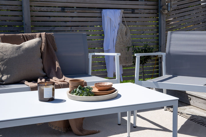 Venture Home Break - Sofa set- White / Grey - Aluminium / Textilene -