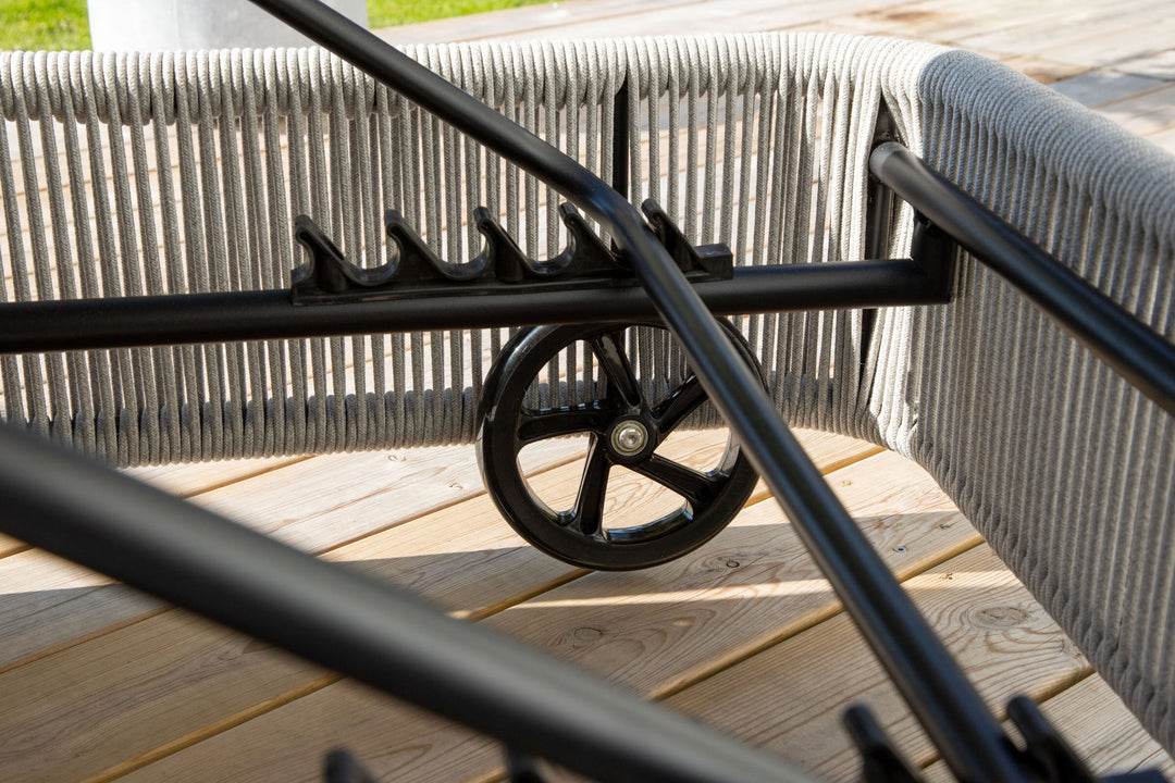 Venture Home Virya - Sun Lounge inc. Cushion- Black / Grey - Rope -