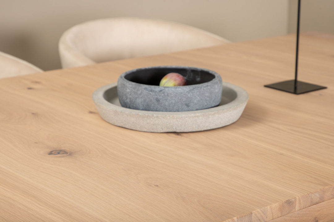 Venture Home Slider Extention Table - White Wash - 170+40+40cm +Berit Chair - Black / Beige Velvet_6
