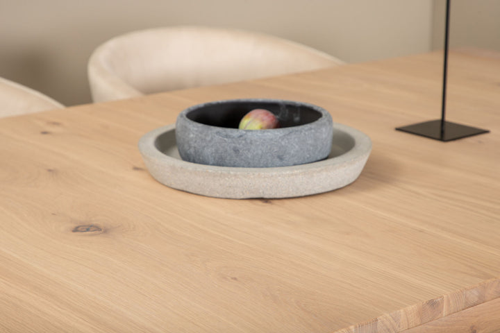 Venture Home Slider Extention Table - White Wash - 170+40+40cm +Berit Chair - Black / Beige Velvet_6