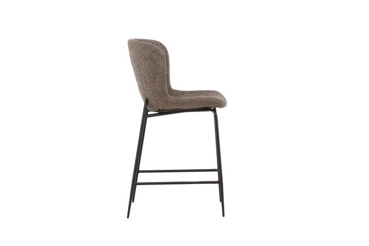 Venture Home Modesto Bar Chair - Black /  Brown boucle