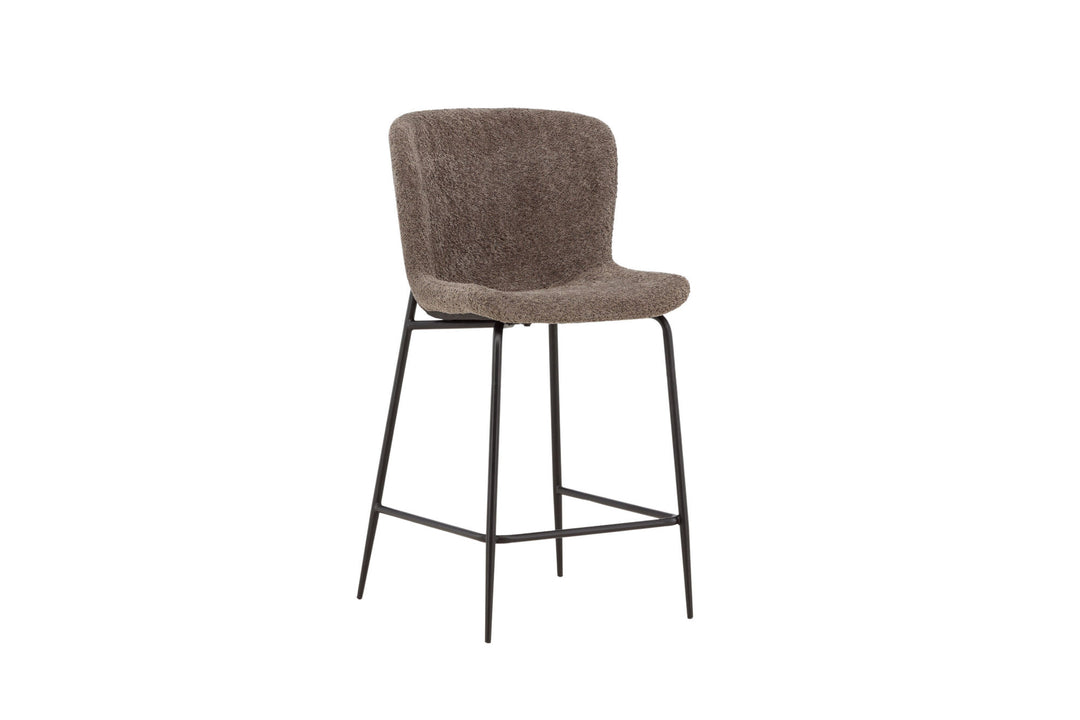 Venture Home Modesto Bar Chair - Black /  Brown boucle