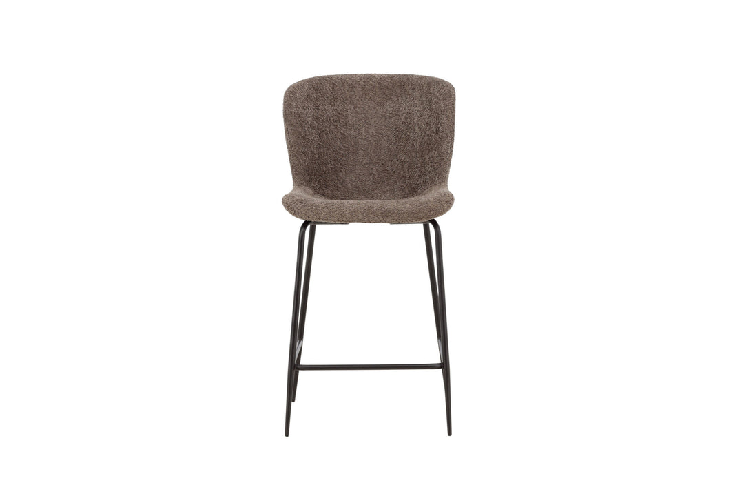 Venture Home Modesto Bar Chair - Black /  Brown boucle