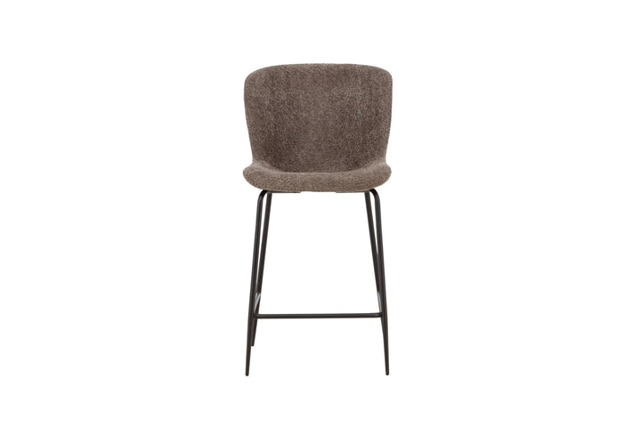 Venture Home Modesto Bar Chair - Black /  Brown boucle