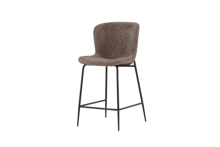 Venture Home Modesto Bar Chair - Black /  Brown boucle