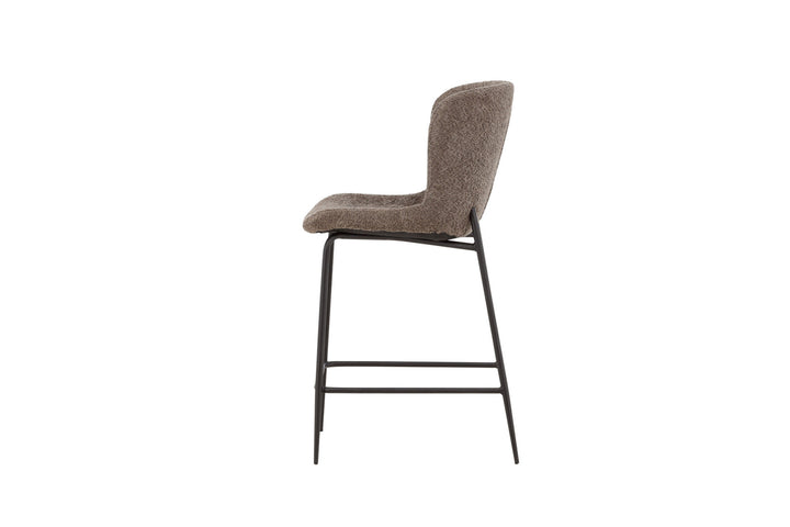 Venture Home Modesto Bar Chair - Black /  Brown boucle