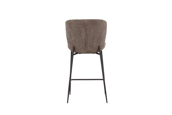 Venture Home Modesto Bar Chair - Black /  Brown boucle