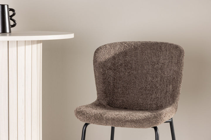 Venture Home Modesto Bar Chair - Black /  Brown boucle