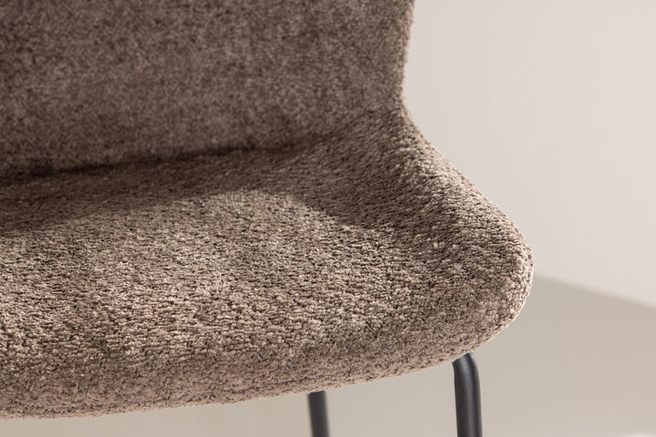 Venture Home Modesto Bar Chair - Black /  Brown boucle