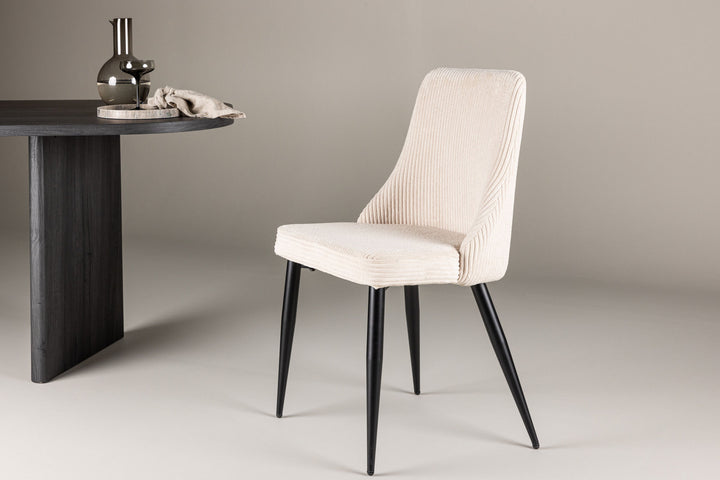 Venture Home Leone Dining Chair 2-pack - Black / Beige / FSC 100%