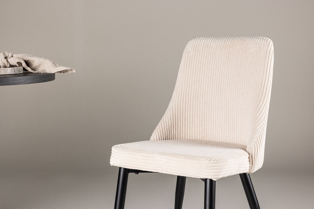 Venture Home Leone Dining Chair 2-pack - Black / Beige / FSC 100%
