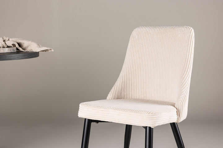 Venture Home Leone Dining Chair 2-pack - Black / Beige / FSC 100%