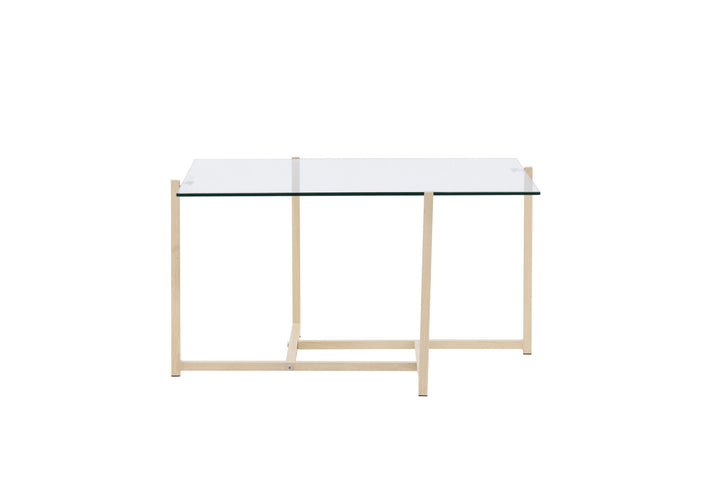 Venture Home Hybrid Sofa Table 80x80 cm - Glass/Nature /