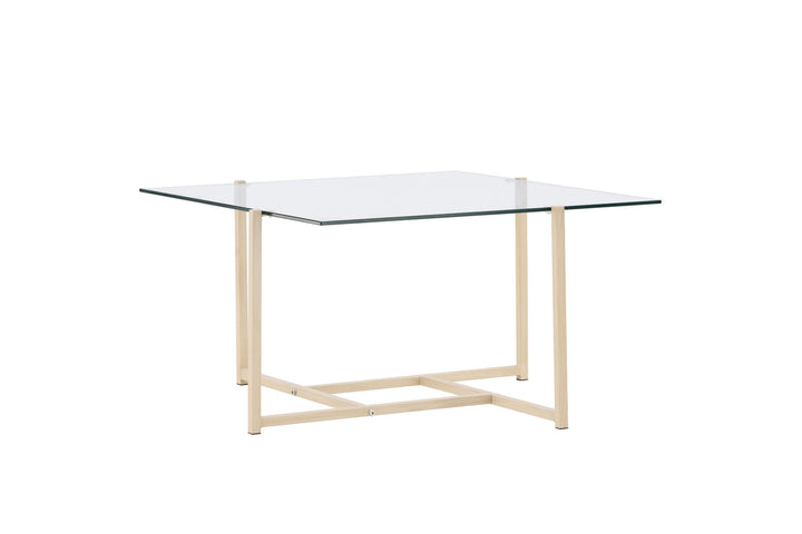 Venture Home Hybrid Sofa Table 80x80 cm - Glass/Nature /