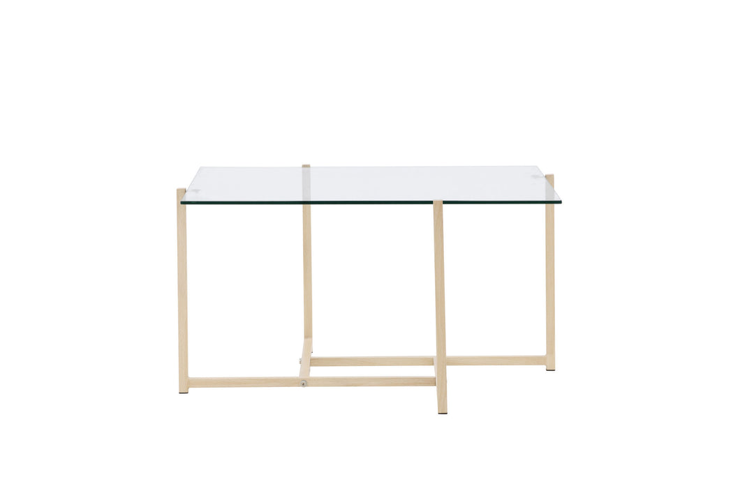 Venture Home Hybrid Sofa Table 80x80 cm - Glass/Nature /