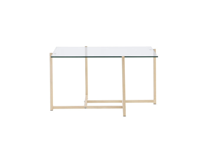 Venture Home Hybrid Sofa Table 80x80 cm - Glass/Nature /