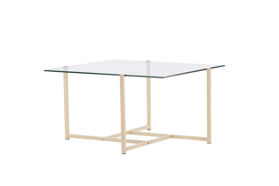 Venture Home Hybrid Sofa Table 80x80 cm - Glass/Nature /