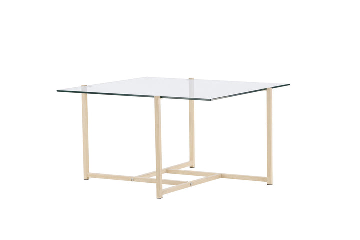 Venture Home Hybrid Sofa Table 80x80 cm - Glass/Nature /