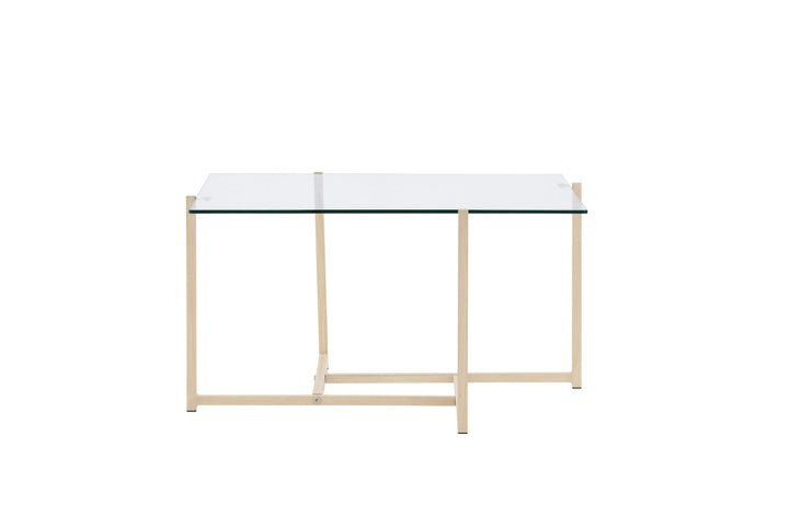 Venture Home Hybrid Sofa Table 80x80 cm - Glass/Nature /