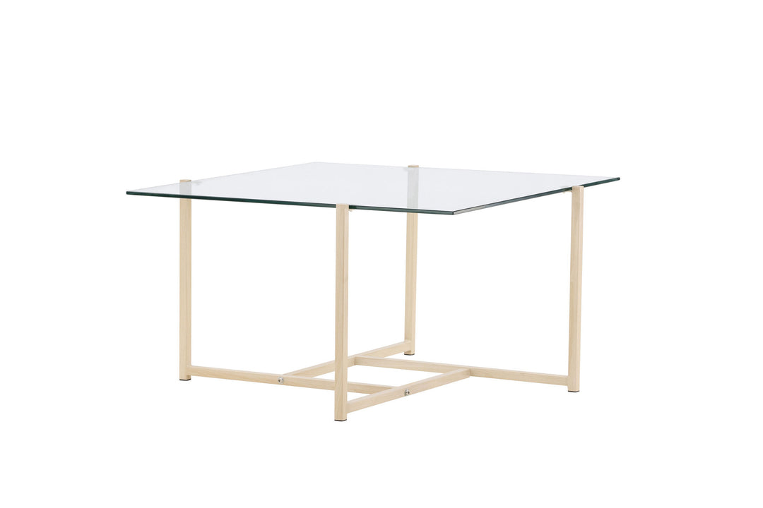Venture Home Hybrid Sofa Table 80x80 cm - Glass/Nature /