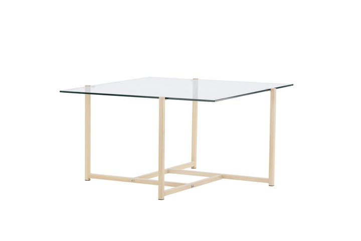 Venture Home Hybrid Sofa Table 80x80 cm - Glass/Nature /