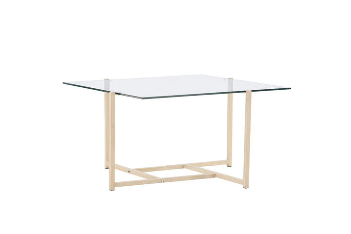Venture Home Hybrid Sofa Table 80x80 cm - Glass/Nature /