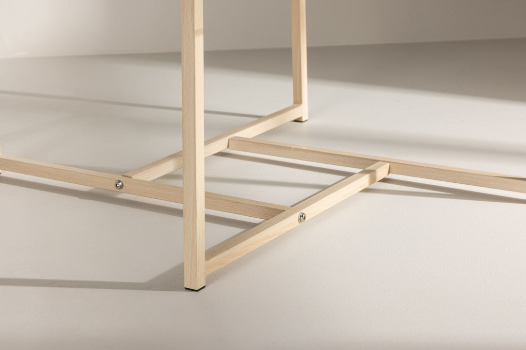 Venture Home Hybrid Sofa Table 80x80 cm - Glass/Nature /