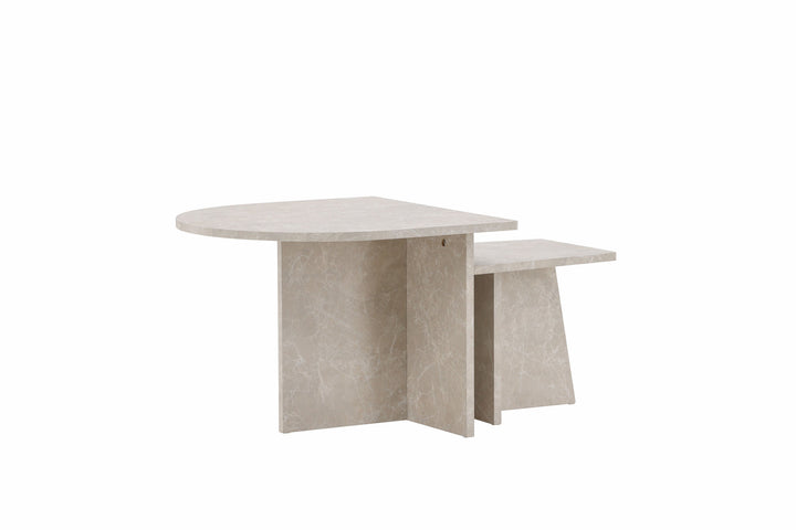 Venture Home Sala Sofa Table 60x60 cm, 40x40 cm - Marblelook /