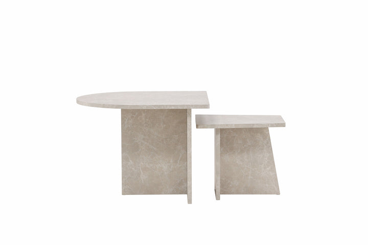 Venture Home Sala Sofa Table 60x60 cm, 40x40 cm - Marblelook /