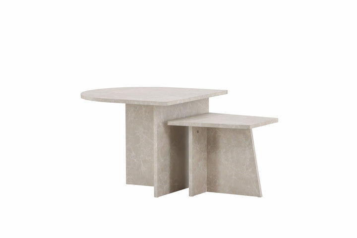 Venture Home Sala Sofa Table 60x60 cm, 40x40 cm - Marblelook /
