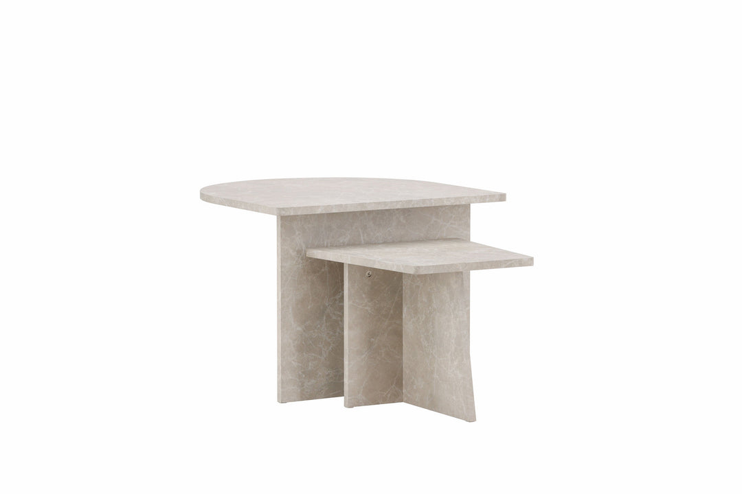 Venture Home Sala Sofa Table 60x60 cm, 40x40 cm - Marblelook /