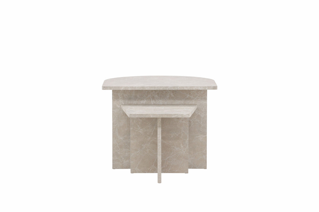 Venture Home Sala Sofa Table 60x60 cm, 40x40 cm - Marblelook /